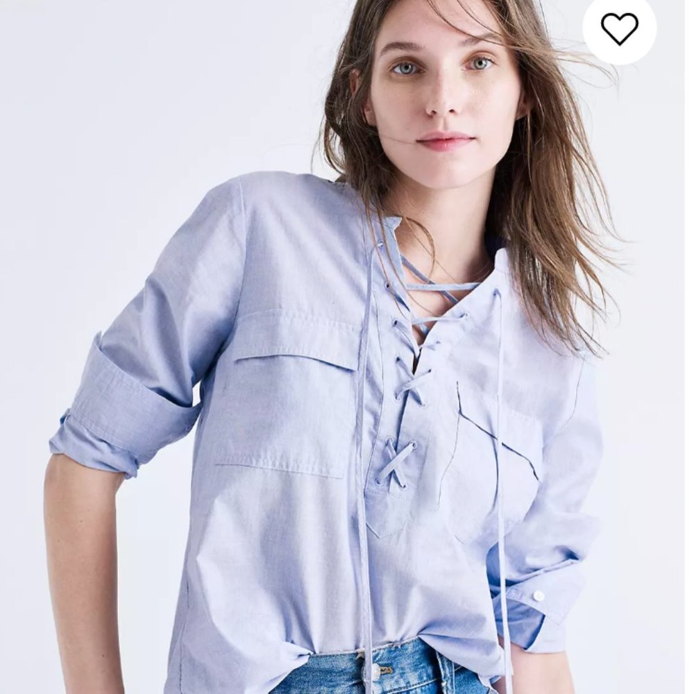 Madewell Terrace Denim Top - XS